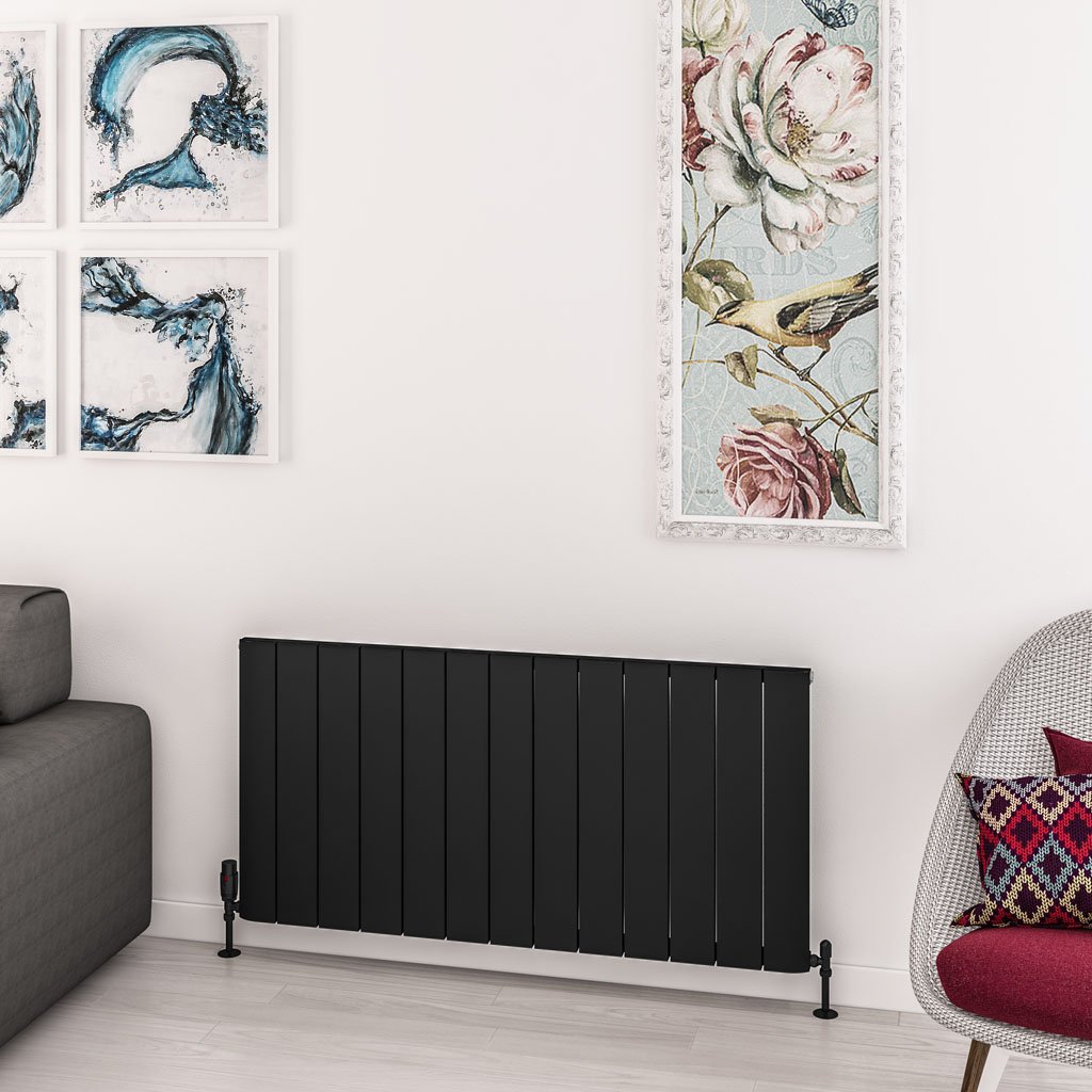 Withington Matt Black 600 x 1230 Aluminium Radiator