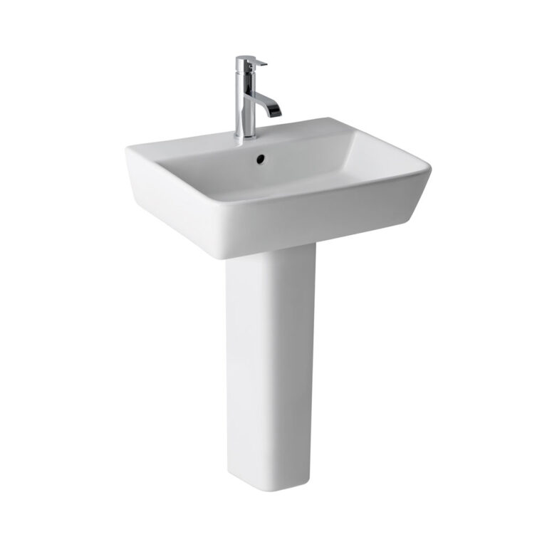 Bijou 500 Full Pedestal 1 Tap Hole Basin - Bathroom Deal